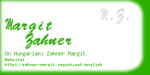 margit zahner business card